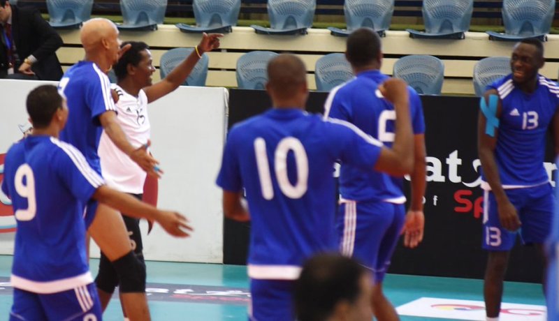 Swim Blue Pals players celebrate their first win